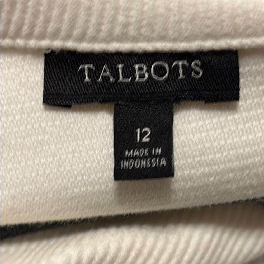 Talbots black and White Sheath Dress with Peter Pan Collar - Picture 7 of 7